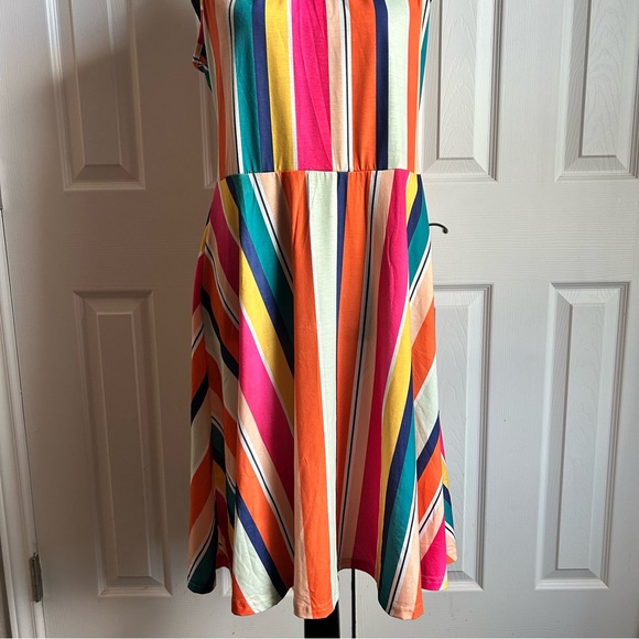 ouges tank striped sundress with neck tie - Picture 3 of 7